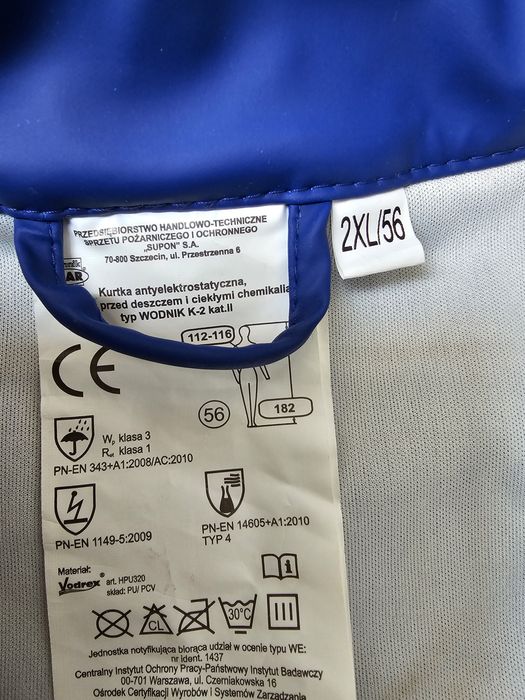 Kurtka antyelektrostatyczna