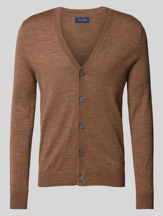 Kardigan, sweter męski Christian Berg Men - nowy, brązowy, rozmiar XXL