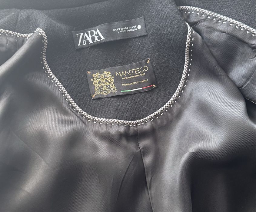 Płaszcz Zara czarny damski