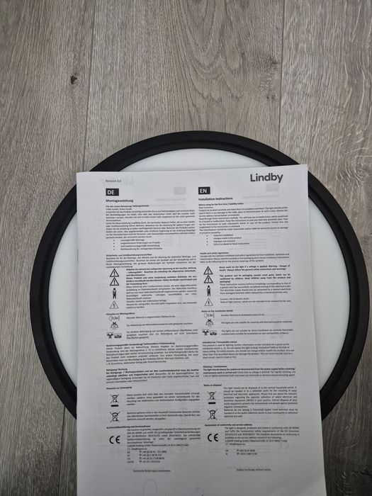 Plafon Lindby czarny