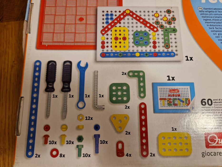 Quercetti zestaw klocki konstrukcyjny Tecno 80el. 0560