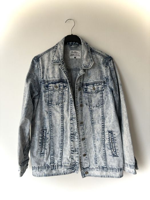 Kurtka dżinsowa jeansowa Cropp Jasna z przetarciami S M 36 38 Oversize