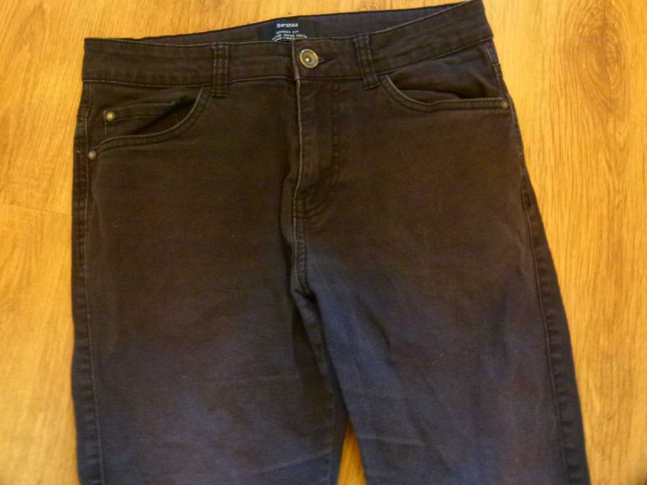 Bershka spodnie jeans rurki czarne rozm 36 S