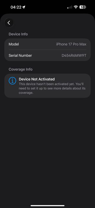 iPhone 17 Pro Max 256— Como novo, nunca ativado