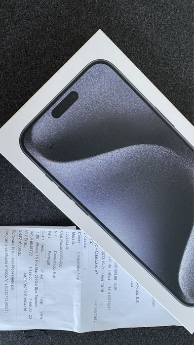 Iphone 15 Pro max 256 Azul garanria e fact 975€
