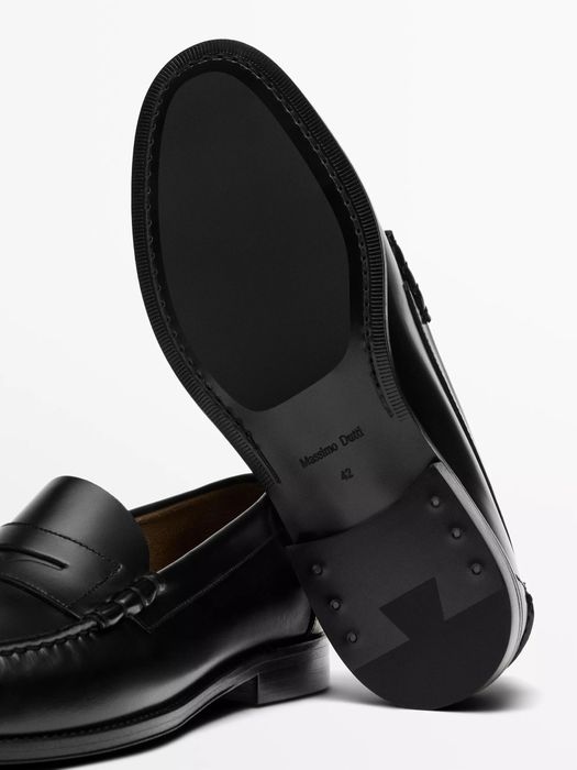 Шкіряні лофери Massimo Dutti