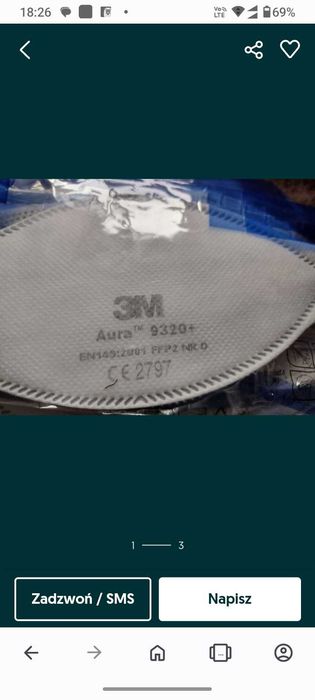 Nowe Maseczki 3M Aura 9320