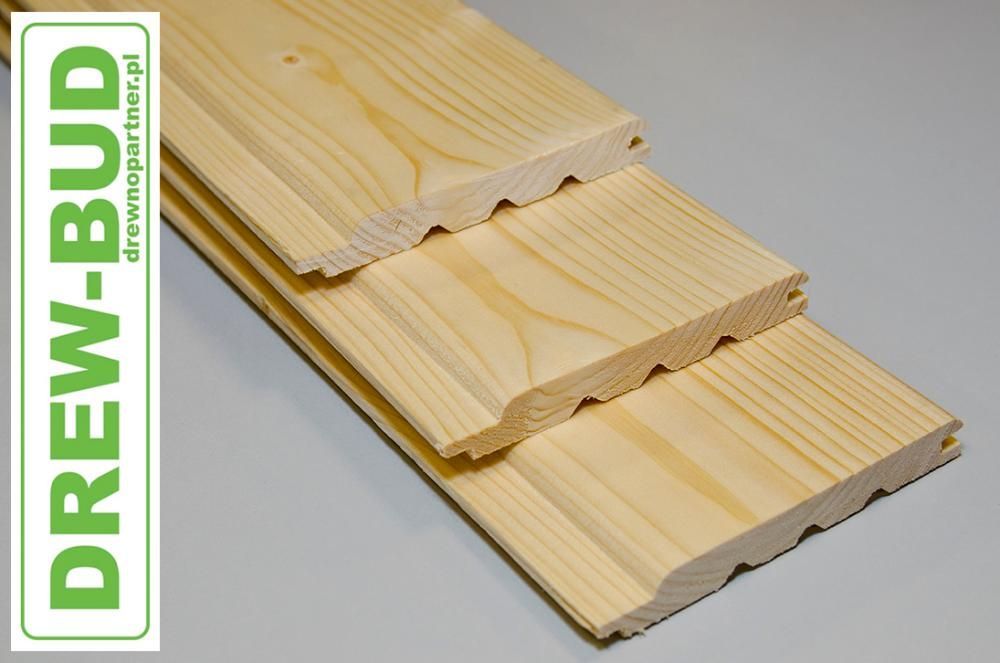 Podbitka dachowa drewniana boazeria softline 12 x 121 świerk skandynaw