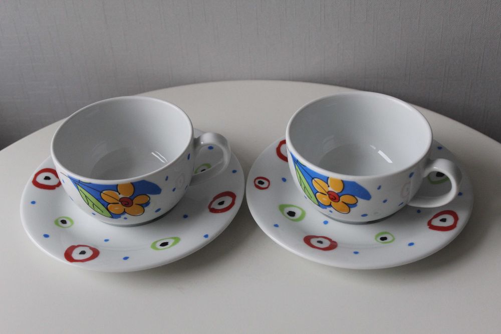 Чайная чашка, тарелка, Германия, 2 пары