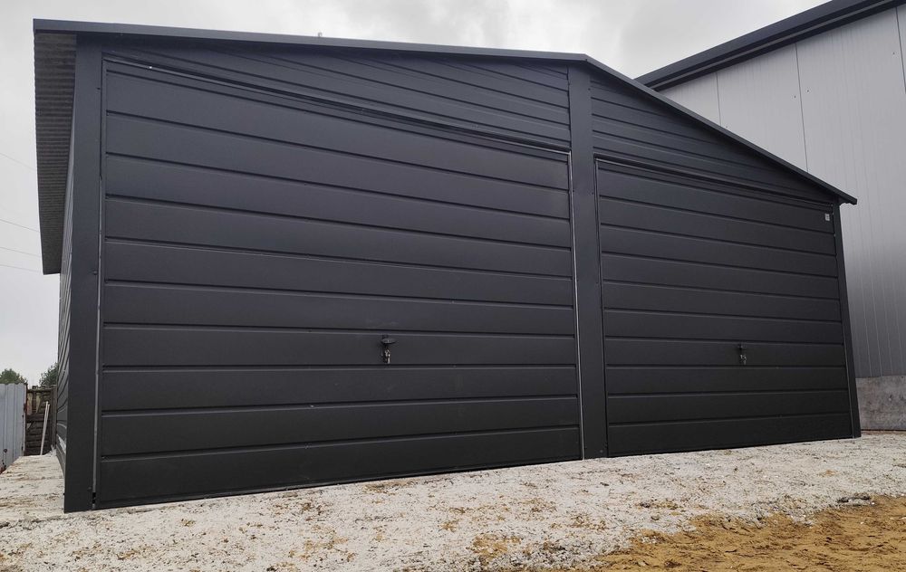 PROMOCJA na Jesień Garaż Blaszany Grafit Mat 6x5