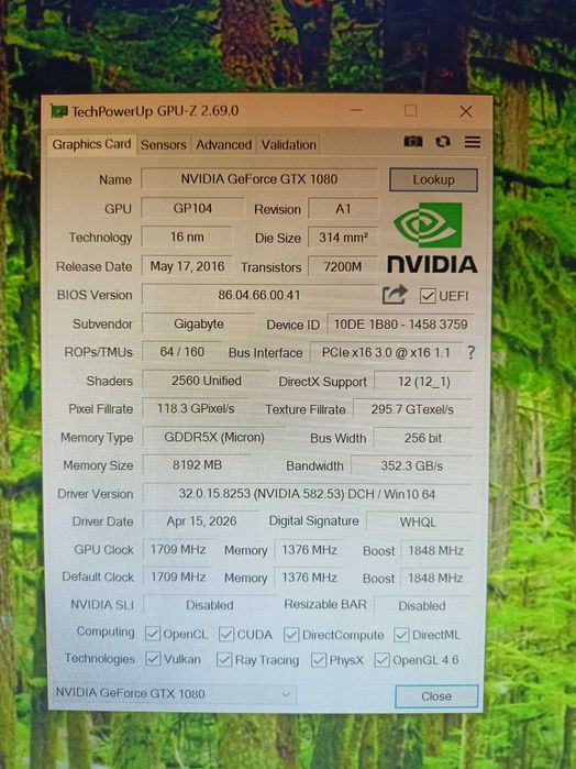 Nvidia geforce GTX 1080