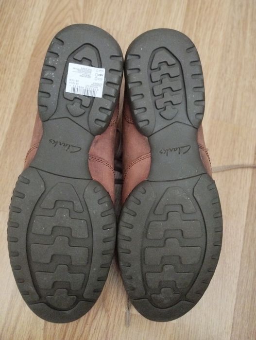 Чоловічі туфлі з натуральної шкіри (нубук) форми Clarks 44-45 розміру