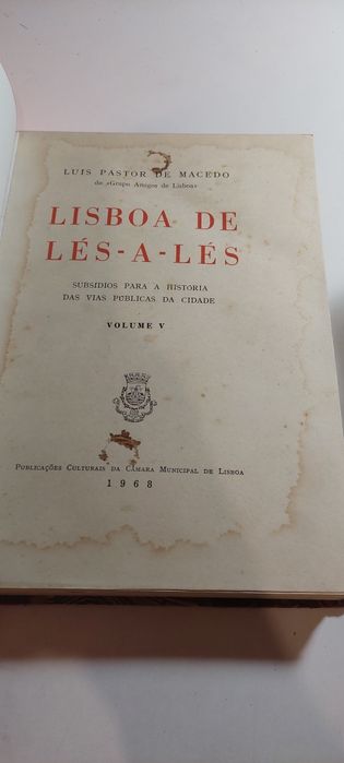 Lisboa de Lés-a-Lés - Luiz Pastor de Macedo (5 Volumes)