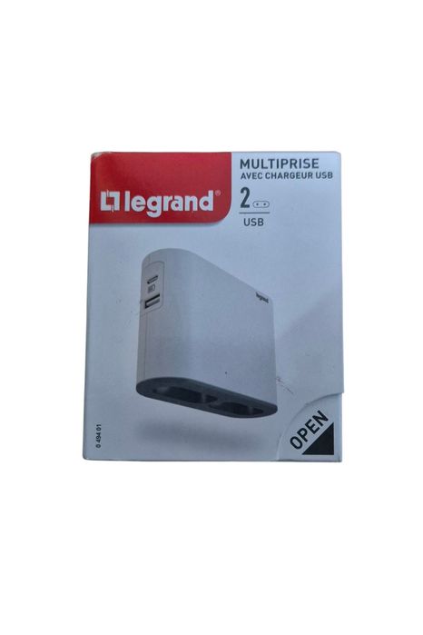Rozgałęźnik 2X2P, USB A+C - Biały/Grafitowy Legrand