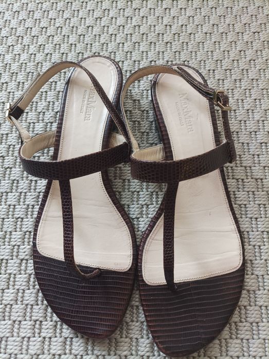 Max Mara sandały skórzane