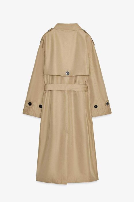 Жіночий довгий двобортний тренч Zara new