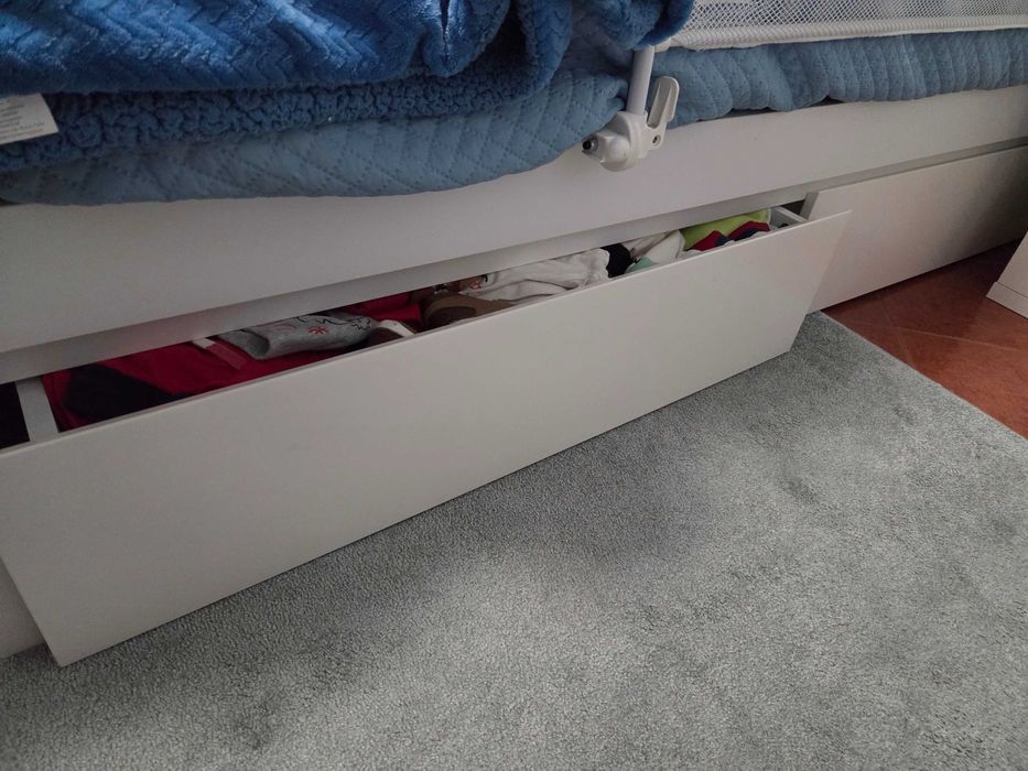 Cama solteiro Trama com colchão Visco AloVera e Resguardos