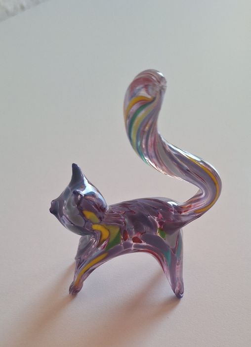 Szkło Murano, figurka kota