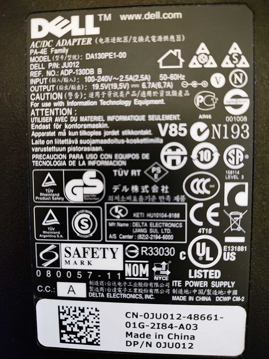 Carregador Dell Portátil Original 130W