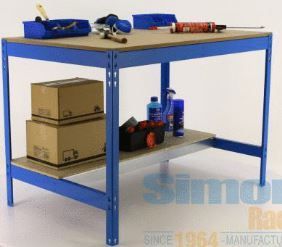 Bancada de Trab. BT0 Capac 600 kg 1510x760 Azul tampo em madeira. AP28