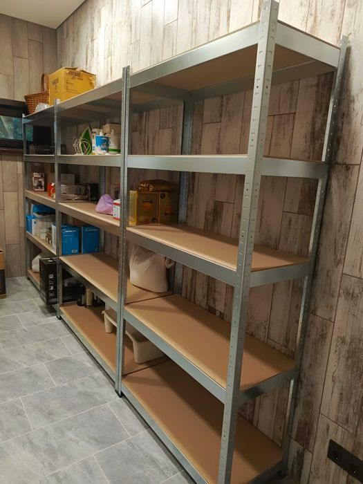 Металевий стелаж 180×90×40 чорний | посилений, 220×90×40 , 150/70/30