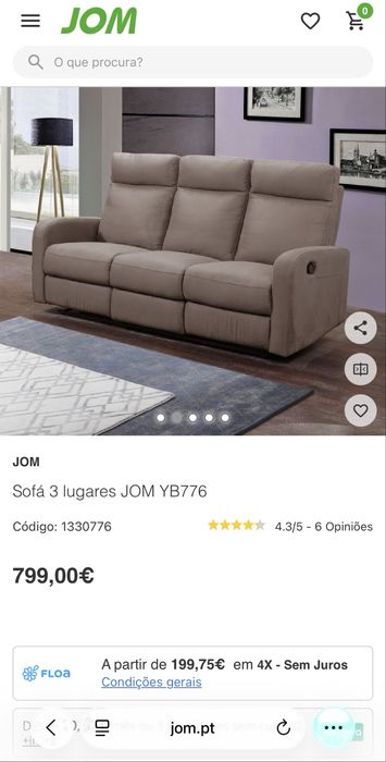 Sofá com relax como novo!