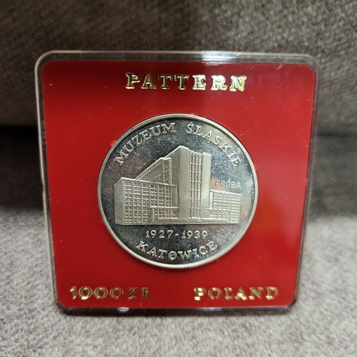 Muzeum Ślaskie srebro Próba 1000 zł 1987