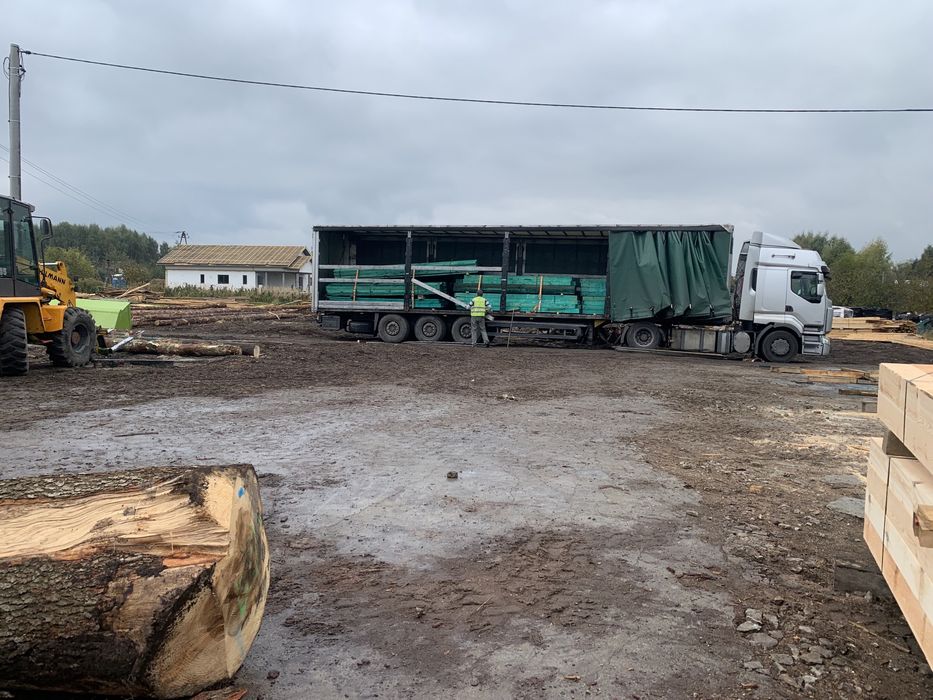 Więźba dachowa jodłowa, deski szalunkowe