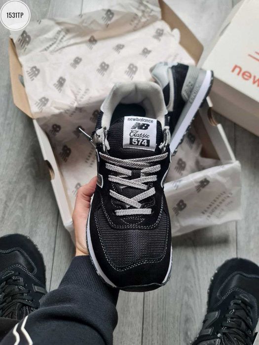АКЦІЯ! Кросівки New Balance 574 Black/White  41 - 45