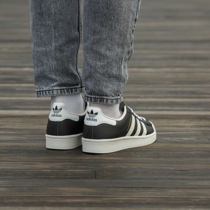 Кросівки Adidas Superstar Core Black Cream White premium