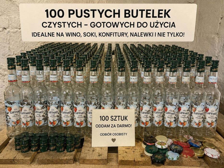 Szklane butelki na soki