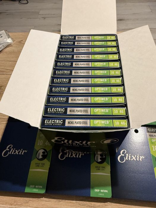 5 paczek Oryginalne struny Elixir OptiWeb 10-46 z polskiej dystrybucji