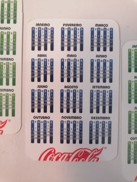 Conjunto de 3 calendários da Coca-Cola, 2008