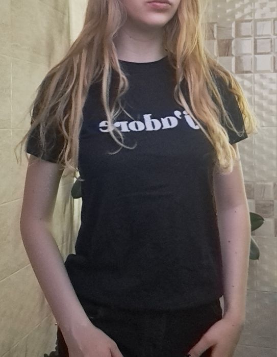 Czarny t-shirt damski bawełna Jadore  165 168 S M 36 38