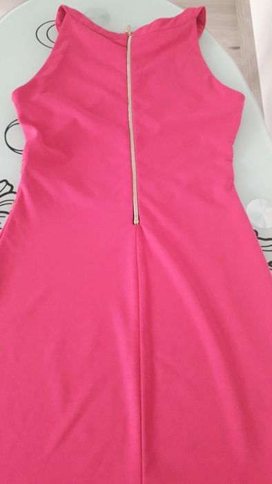 Rozowa sukienka S-M elegancka na wesele wizytowa