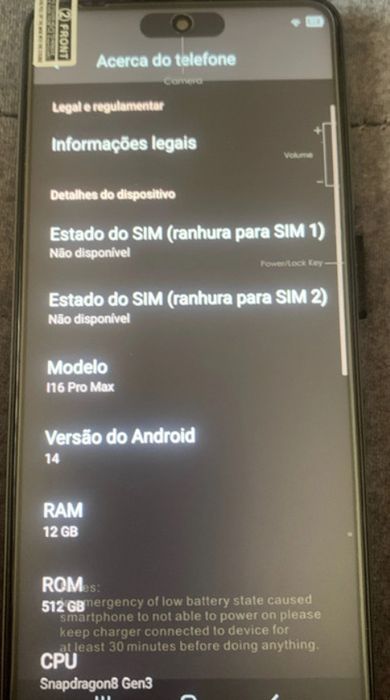 I16 pro max novo em caixa
