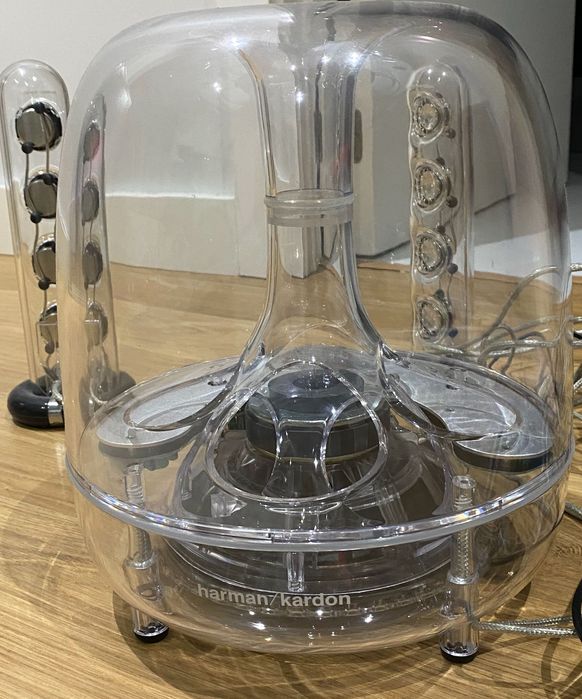 colunas de som Hardam Kardon com fios e adaptador para iPhone