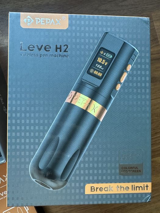 PEPAX Leve H2 — máquina de tatuagem sem fio (kit completo, como nova)