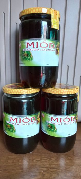 MIÓD nektarowy spadziowy