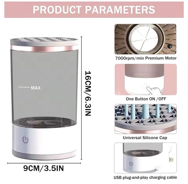 Máquina Limpeza Pincéis de Maquilhagem