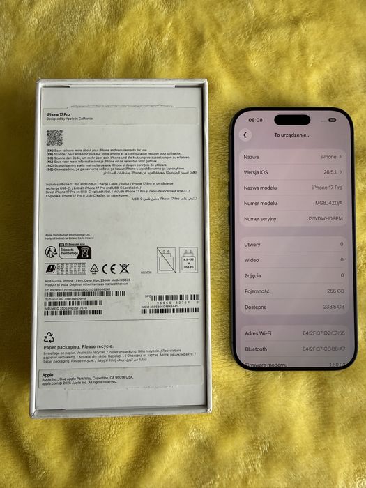 Iphone 17 pro 256GB idealny stan, gwarancja