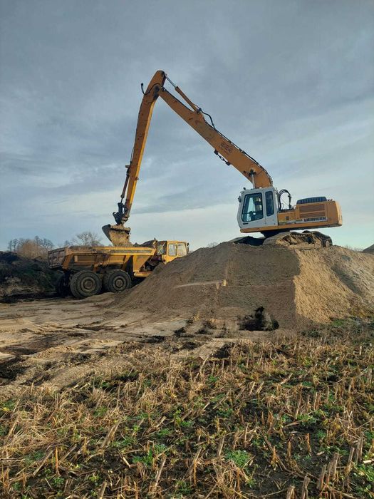 Usługi koparką long 17,5m, roboty ziemne, czyszczenie stawów