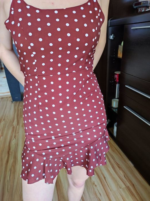 Sukienka w grochy , mini  dziewczeca