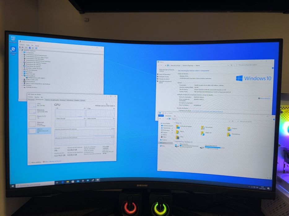 PC Gaming 3060Ti + Ecrã + Periféricos 3x Sem Juros