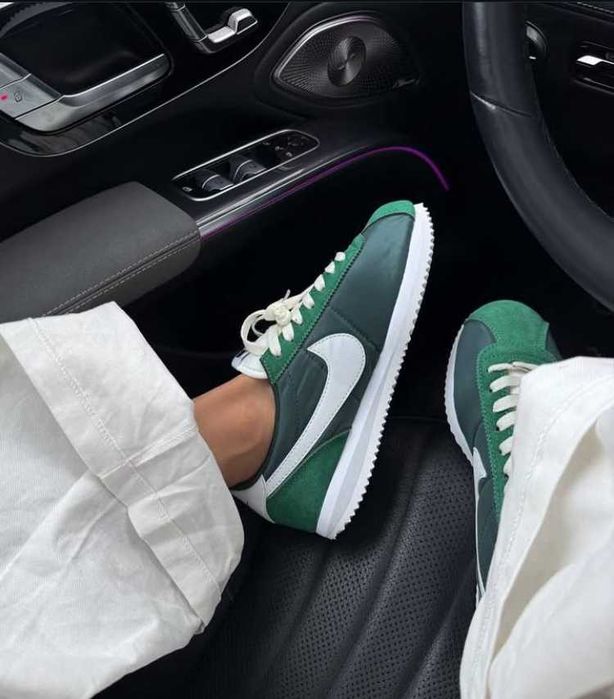 (БЕЗ ПЕРЕДОПЛАТИ)Nike Cortez Green White найк кортез зелені білі