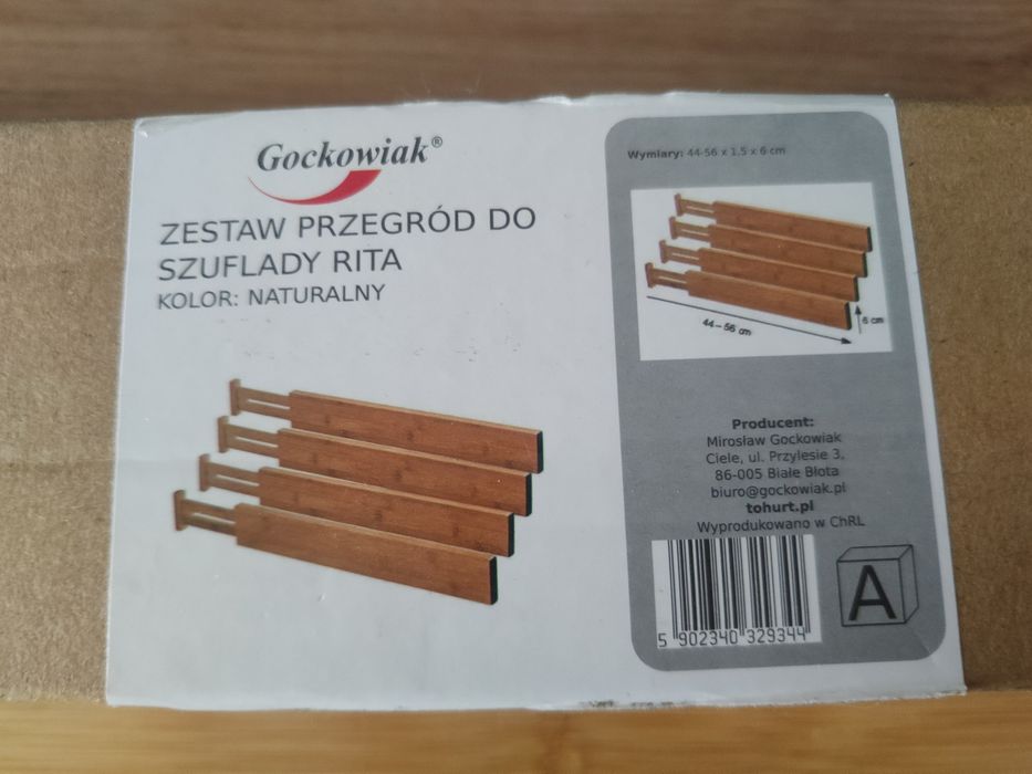 Zestaw przegród do szuflady RITA 4 szt.