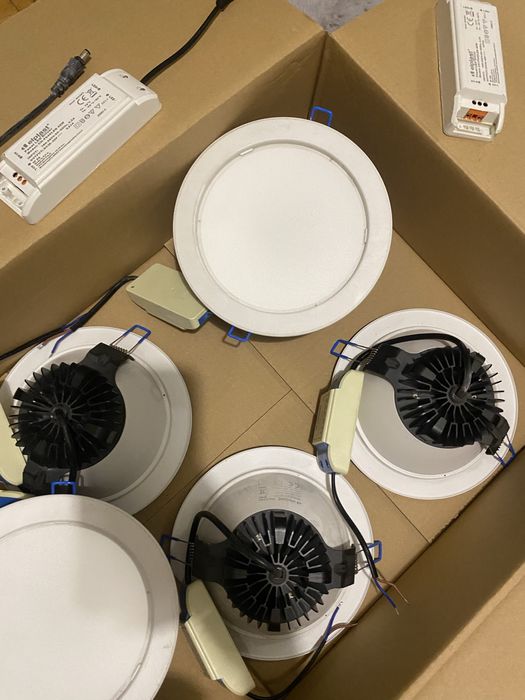 Zestaw 5 lamp LED Downlight Elplast 15W + zasilacze