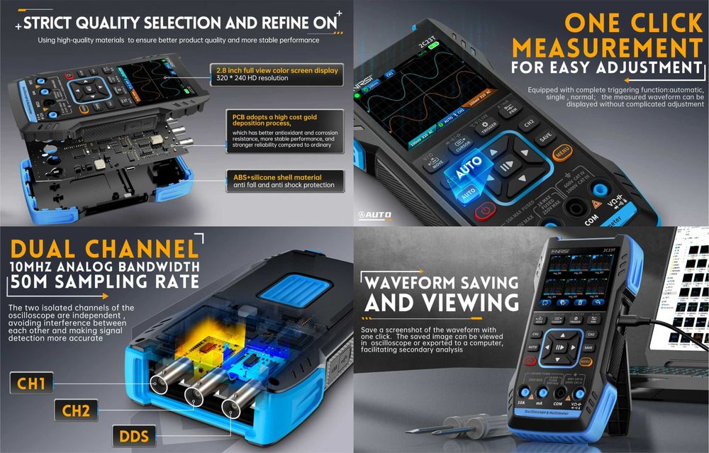 FNIRSI DST210 2C23T 2C53T 2C53P 2D15P осциллограф генератор тестер