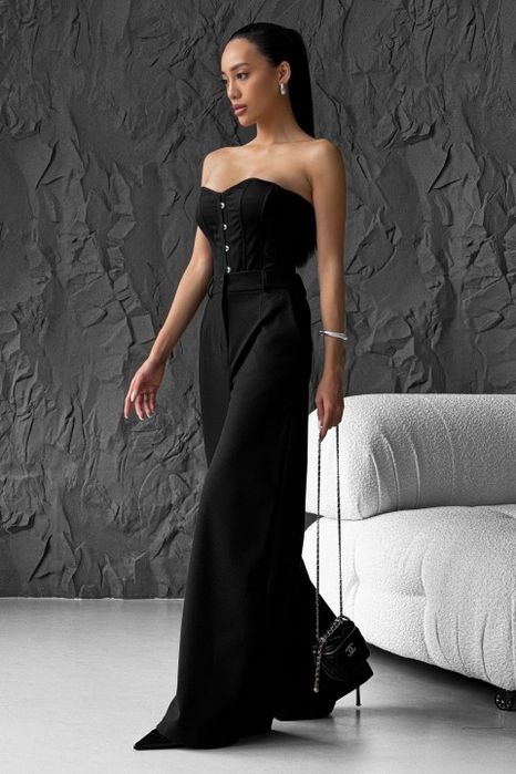 Жіночі чорні брюки палаццо розмір XXXL