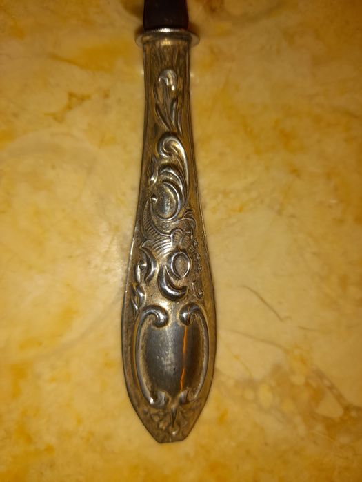 Colher com cabo de prata